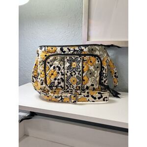 Vera Bradley Go Wild Floral Leopard Quilted Crossbody Bag Retired Print